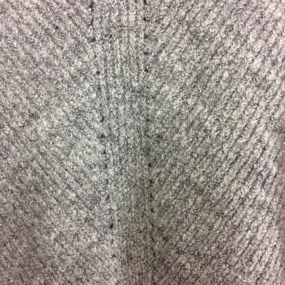 Debut Womens Sweater Knitted Gray Oversize Cozy Soft Ribbed Dolman Sleeve Sz S/M - Picture 2 of 6